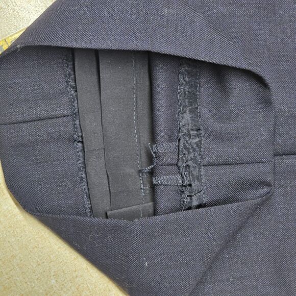 Doncaster Women's Flat Front Dress Pants Navy Size 4 Career Office Wool Blend - Picture 9 of 9